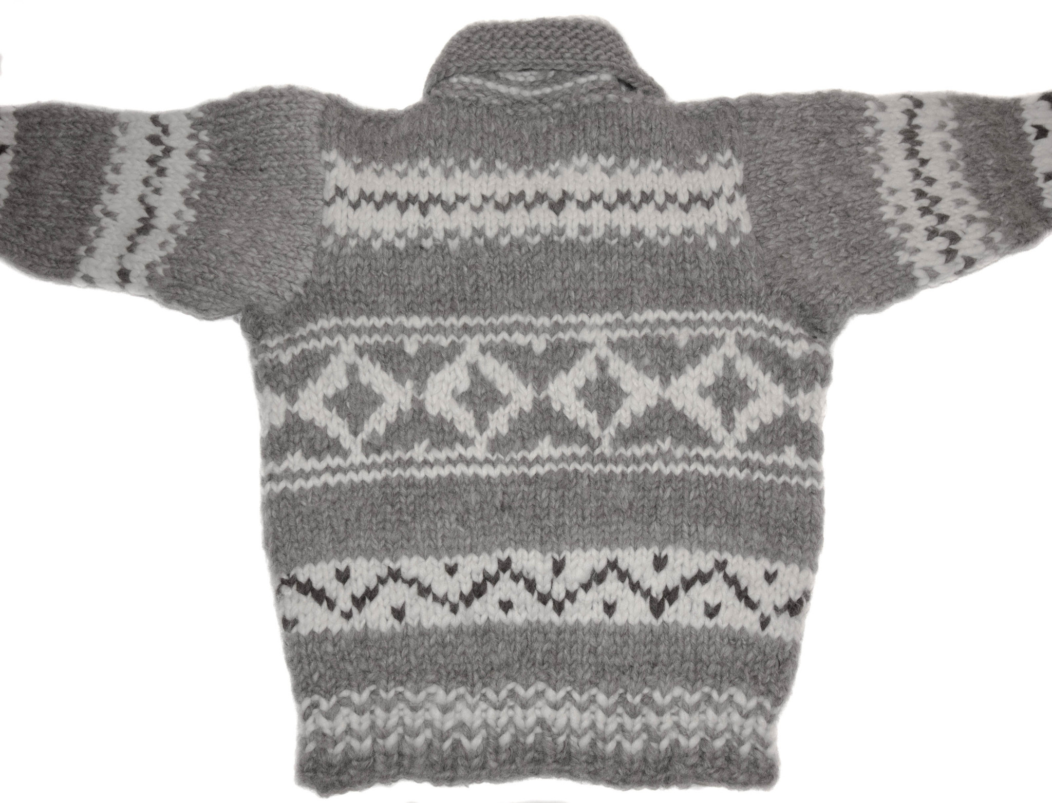 Cowichan Sweater Youth Size Geometric Design