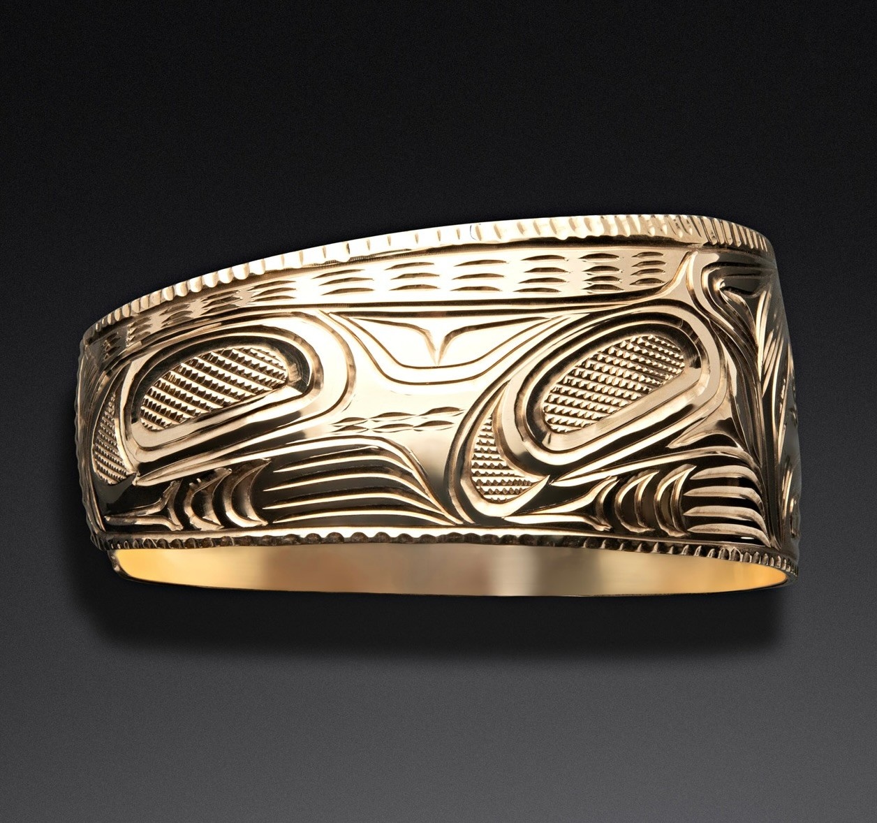SOLD  Ritchie Baker Gold Mens Wolf Bracelet