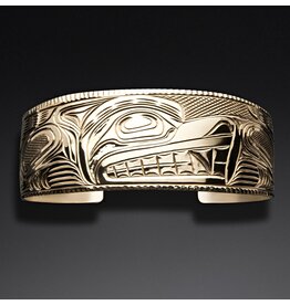 CUSTOM ORDER  Ritchie Baker Gold Mens Wolf Bracelet