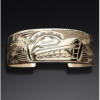 CUSTOM ORDER  Ritchie Baker Gold Mens Wolf Bracelet