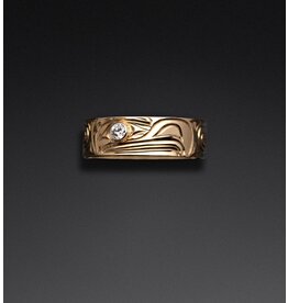 Richie Baker  Gold Eagle Ring with Diamond