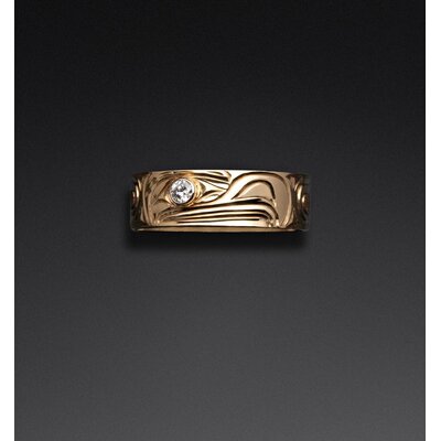 Richie Baker  Gold Eagle Ring with Diamond