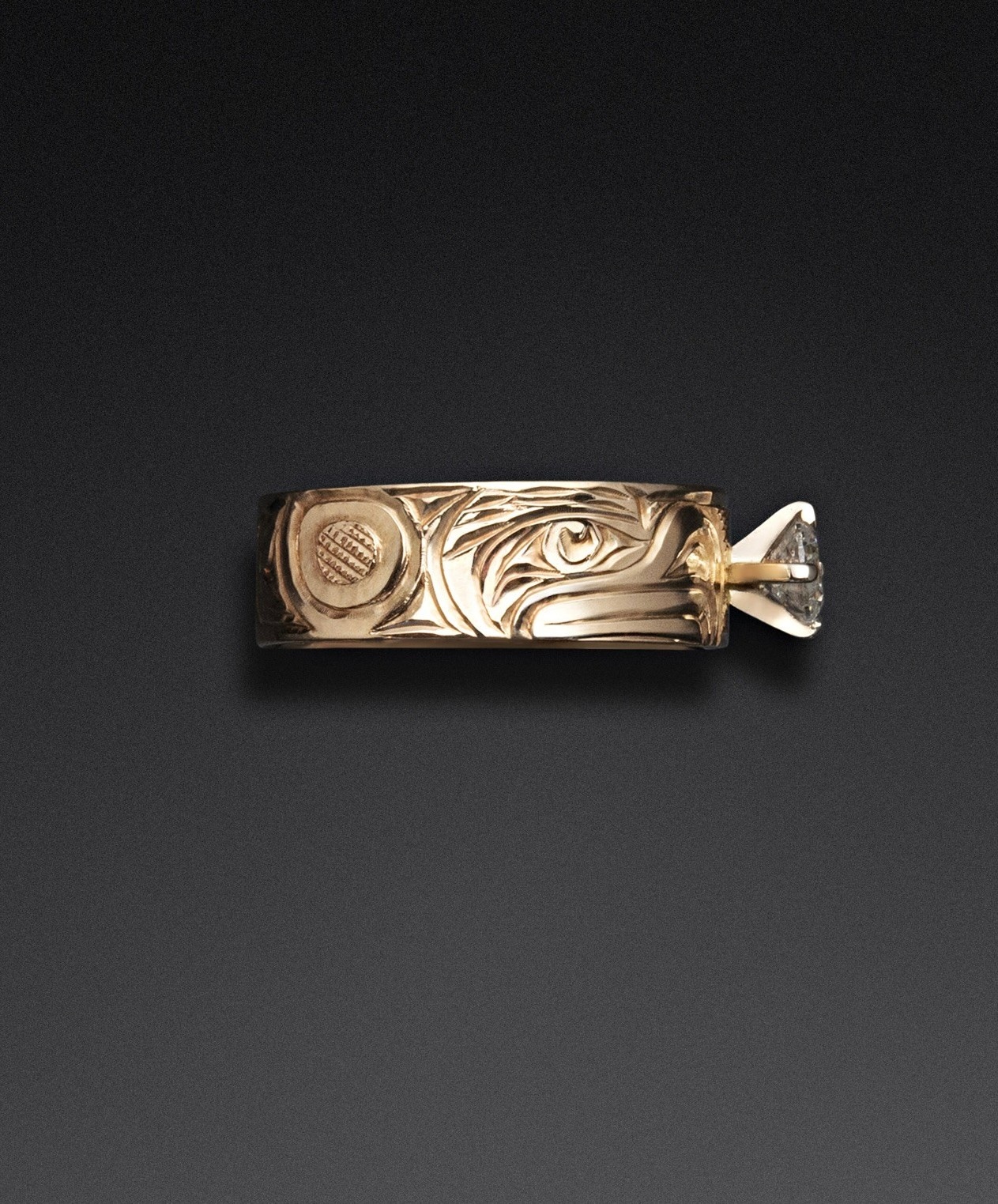 Richie Baker Gold Double Eagle Ring with Diamond