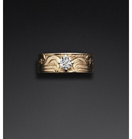 Richie Baker Gold Double Eagle Ring with Diamond