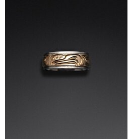 Richie Baker Silver and Gold Eagle Ring