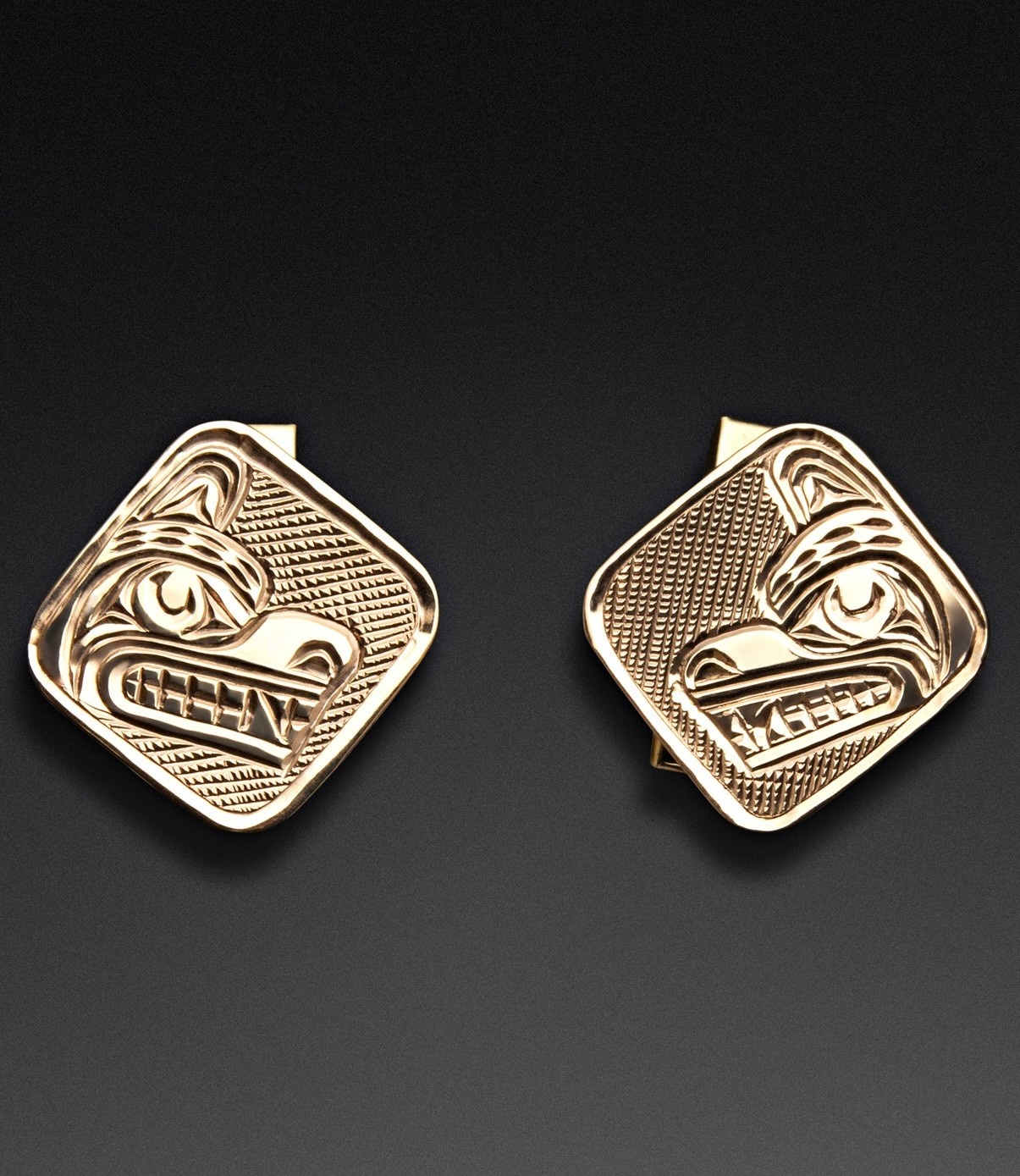 Richie Baker  Gold Bear Cuff Links