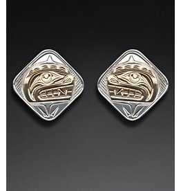 Richie Baker Silver and Gold Killer Whale Cuff Links