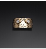 Ritchie Baker Large Gold Eagle Ring with Diamonds