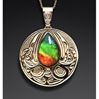 Richie Baker Double Hummingbirds Pendant