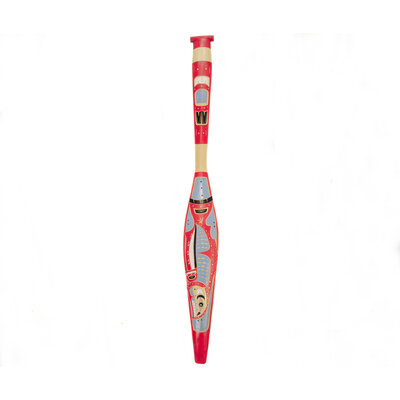 Indigenous Carved Salmon Paddle 5'