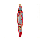 Indigenous Carved Salmon Paddle 5'