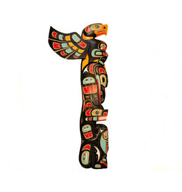 thumbnail image 2 of 925 Sterling Silver Totem Pole Pendant – Eagle, Wolf, Bear – Native American Style, Handmade 2 of 6