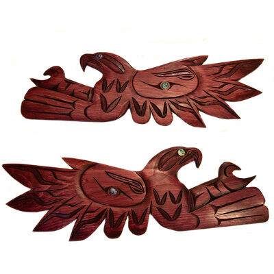 28" Coast Salish Eagle Carving