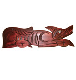 24" Coast Salish Wolf Carving