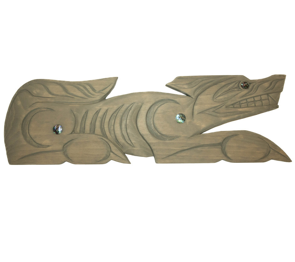 24" Coast Salish Wolf Carving