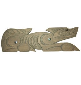 24" Coast Salish Wolf Carving