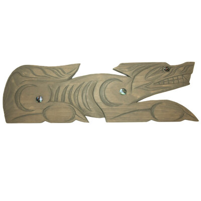 24" Coast Salish Wolf Carving