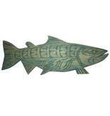 20" Coast Salish Salmon Carving