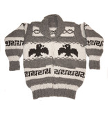 Cowichan Sweater Crow Design Medium