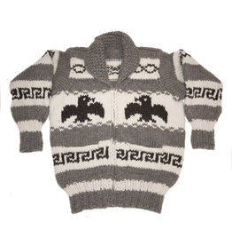 Cowichan Sweater Crow Design Medium