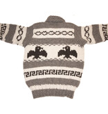 Cowichan Sweater Crow Design Medium