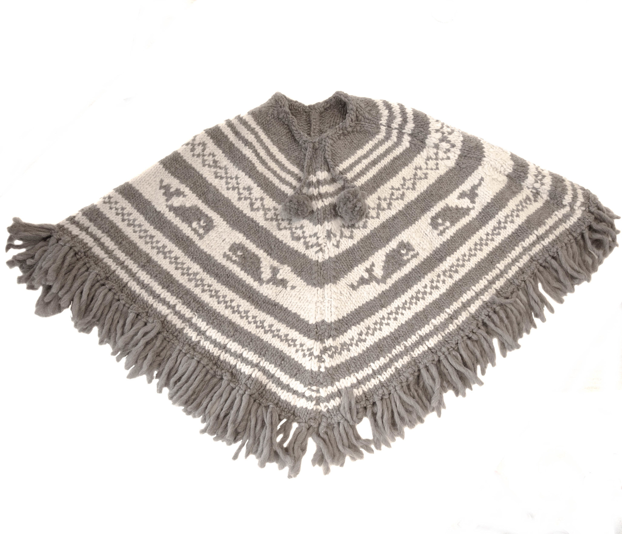 Cowichan Knit Orca Poncho