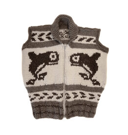 Cowichan Vest Orca Design L / XL