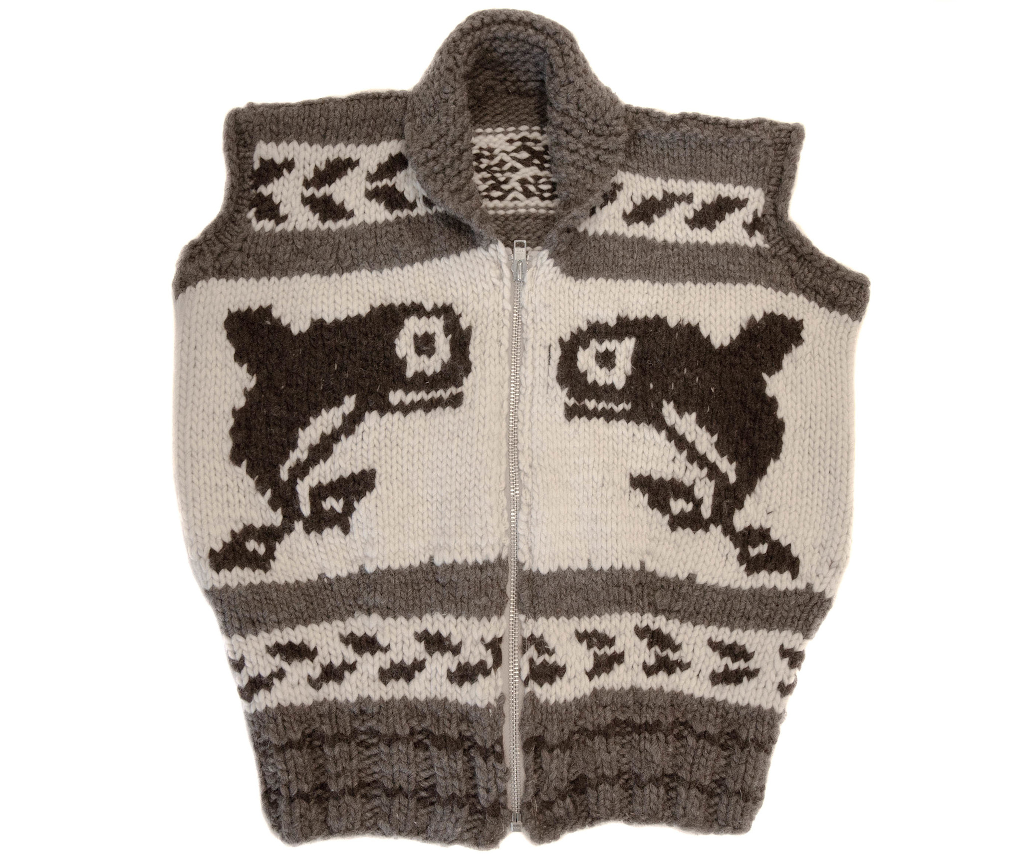 Cowichan Vest Orca Design L / XL