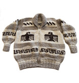 XL Cowichan Sweater Thunderbird Design