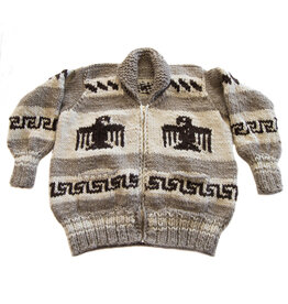 XL Cowichan Sweater Thunderbird Design - Cheryl's Trading Post XL Cowichan Sweater Thunderbird Design - Cheryl's Trading Post