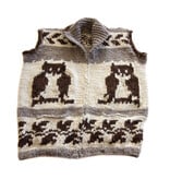 Cowichan Vest Owl Design L