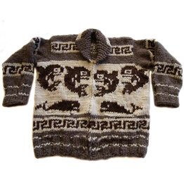 Killer Whale Thunderbird Cowichan Sweater