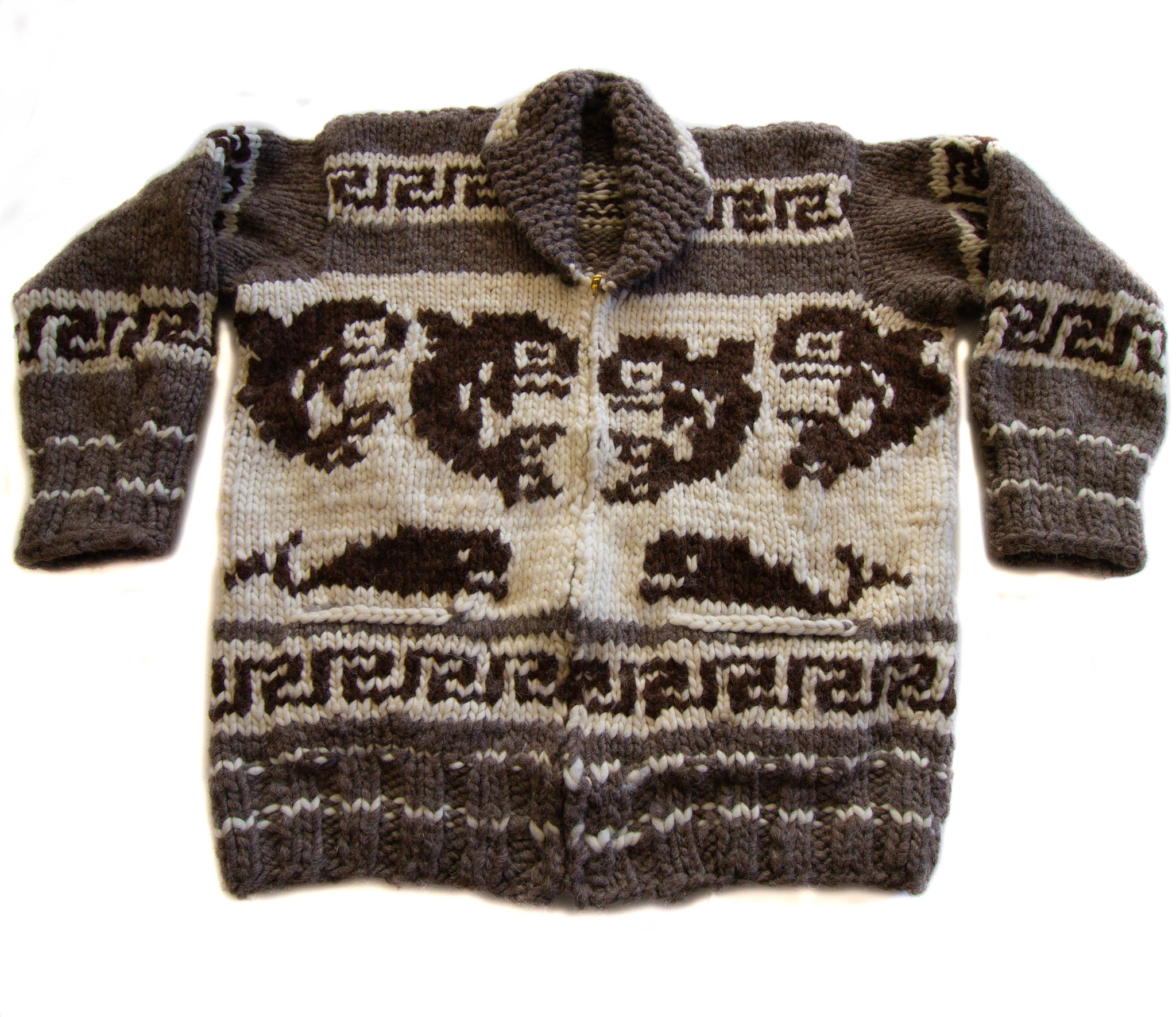 Killer Whale Thunderbird Cowichan Sweater