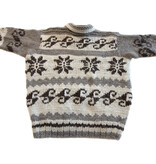 Large Cowichan Snowflake and Wave Sweater