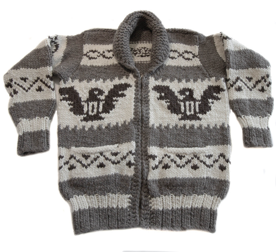 XL/XXL Cowichan Sweater Eagle Design