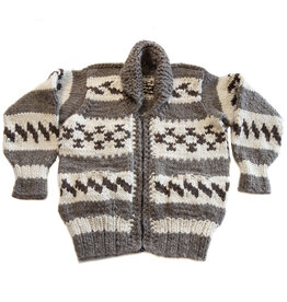 S/XS Cowichan Sweater Geometric Design