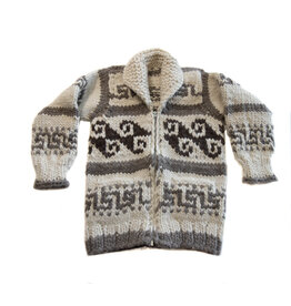 Large Child's Cowichan Sweater - Geometric