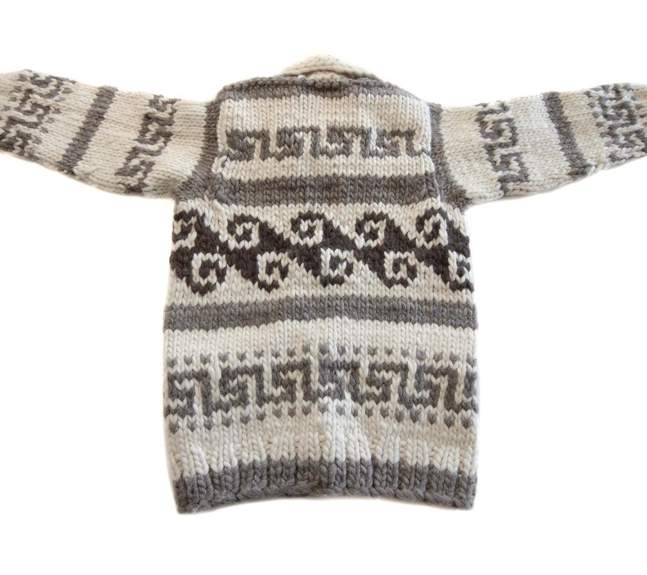 Large Child's Cowichan Sweater - Geometric