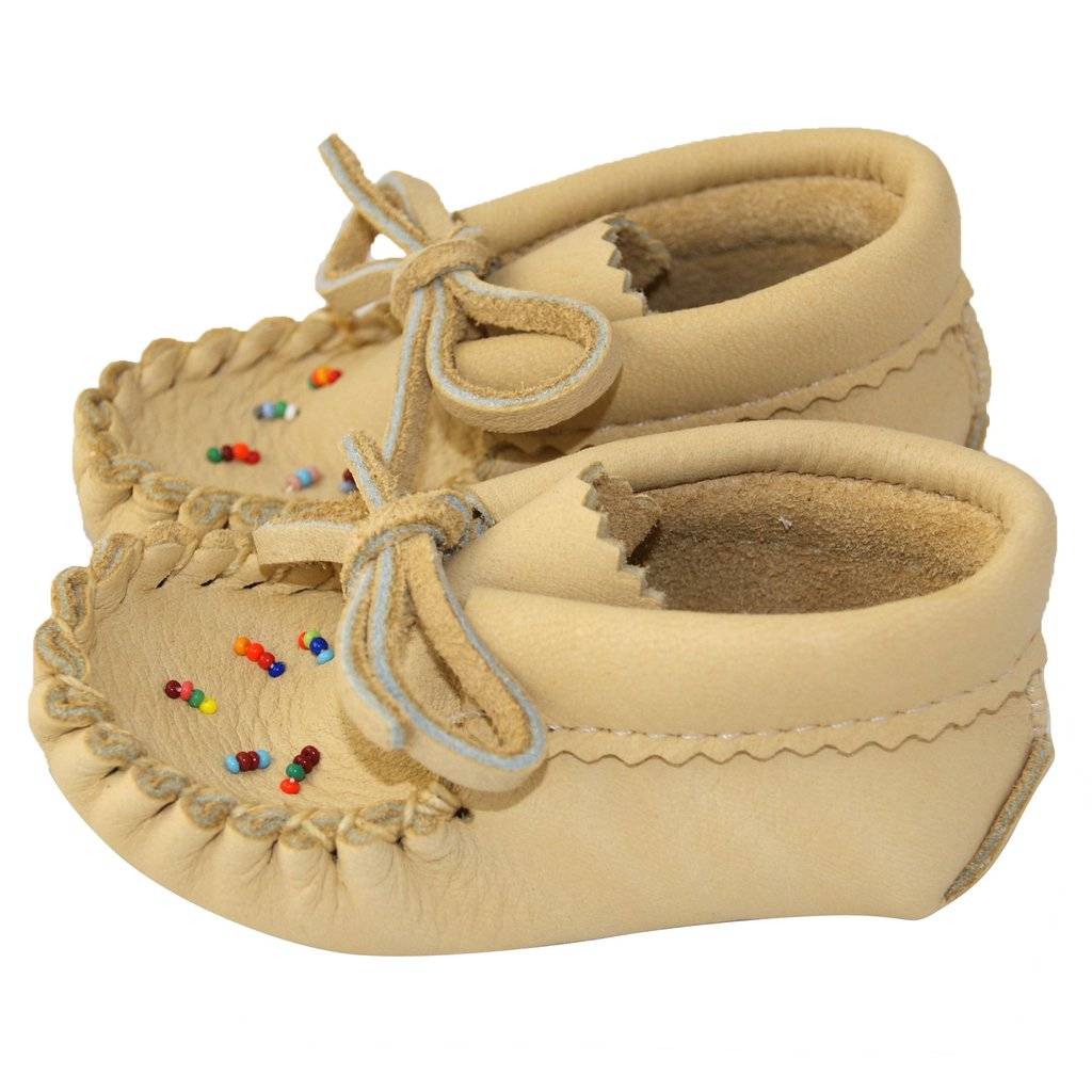 Children's Beaded Moosehide Moccasins