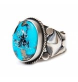 Kingman Turquoise Ring  (Navajo).