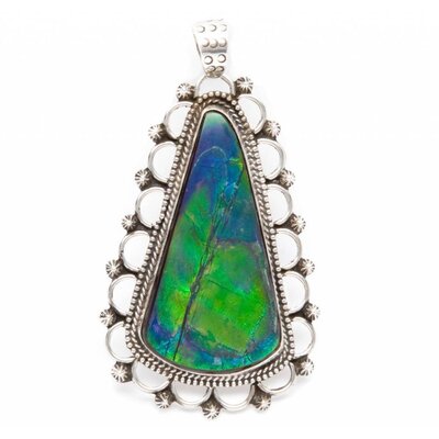 Southwestern Pendant with Natural Ammolite