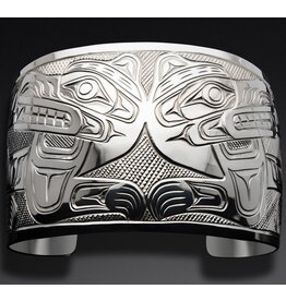 CUSTOM ORDER 2" Double Wolf Bracelet