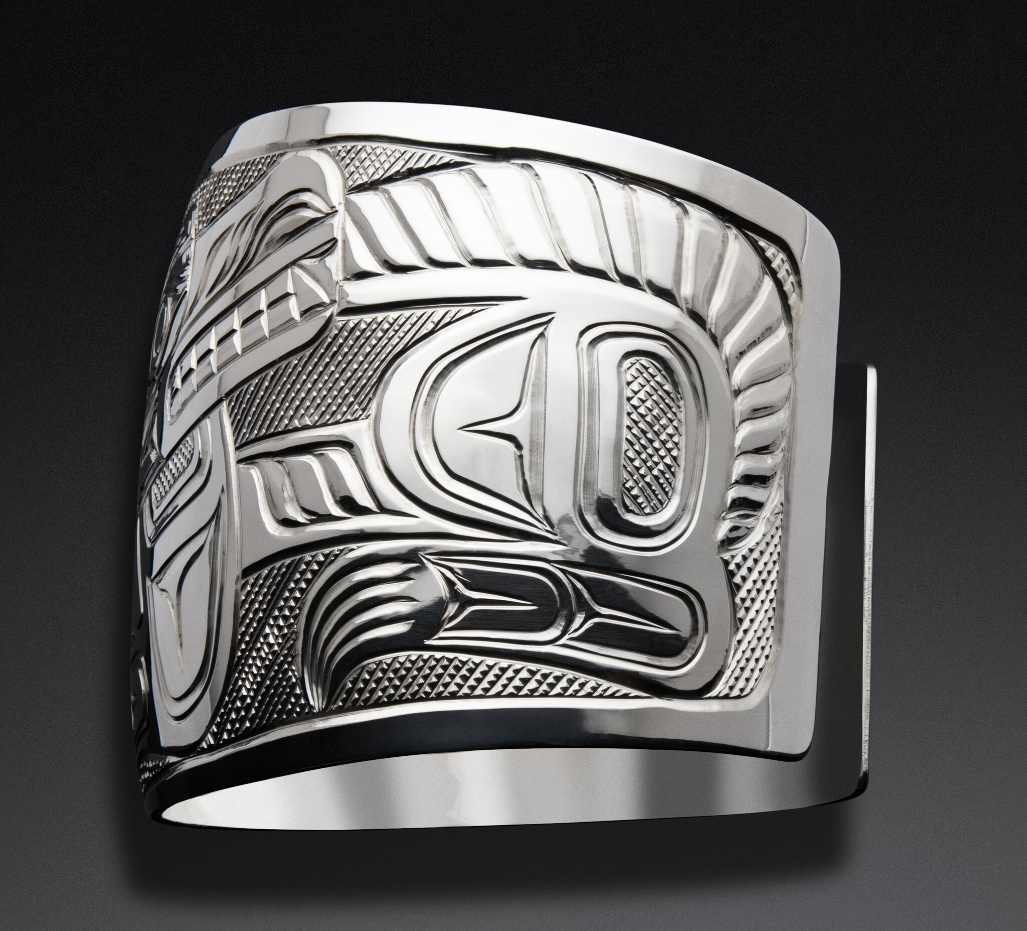 2" Silver Double Wolf Bracelet