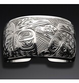 SOLD  Silver Ravens with Wolf Bracelet