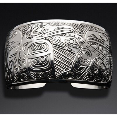 CUSTOM ORDER Silver Ravens with Wolf Bracelet
