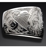 SOLD  Silver Ravens with Wolf Bracelet