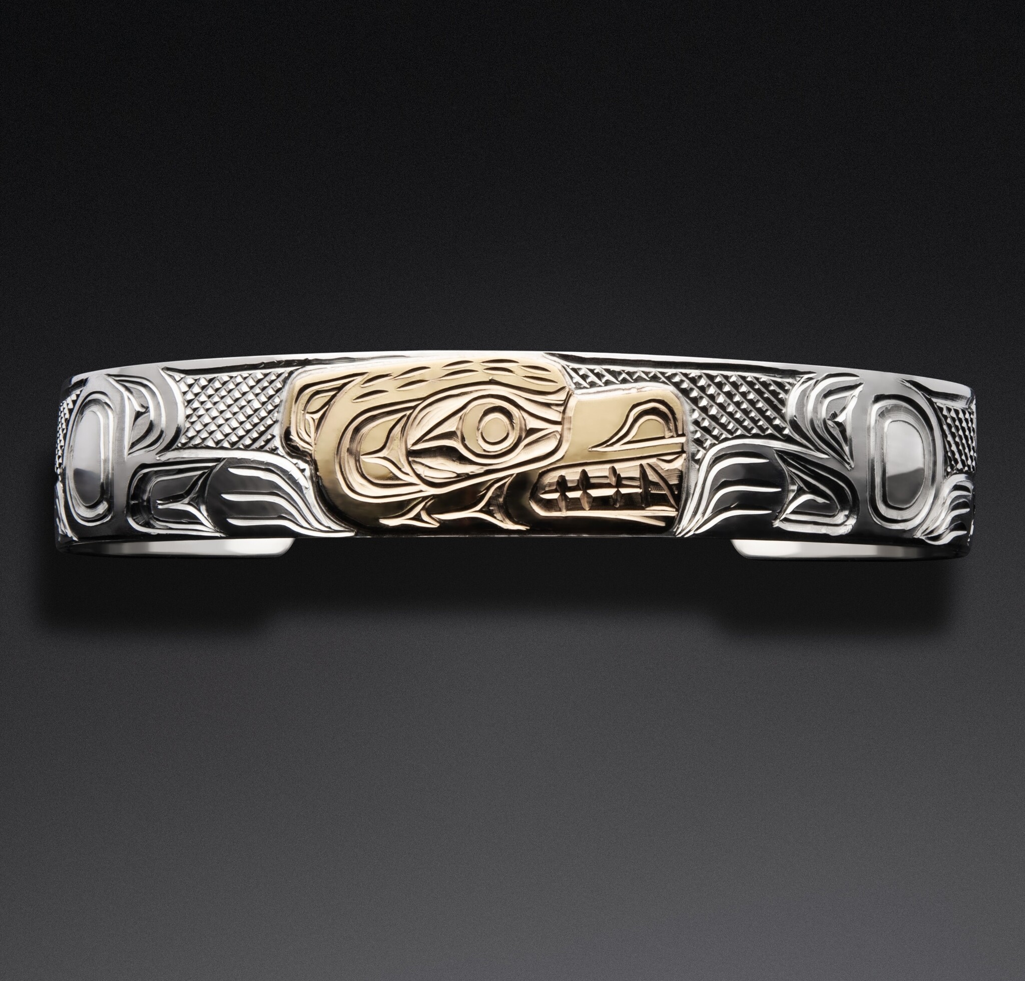 1/2" Gold / Silver Bear Bracelet