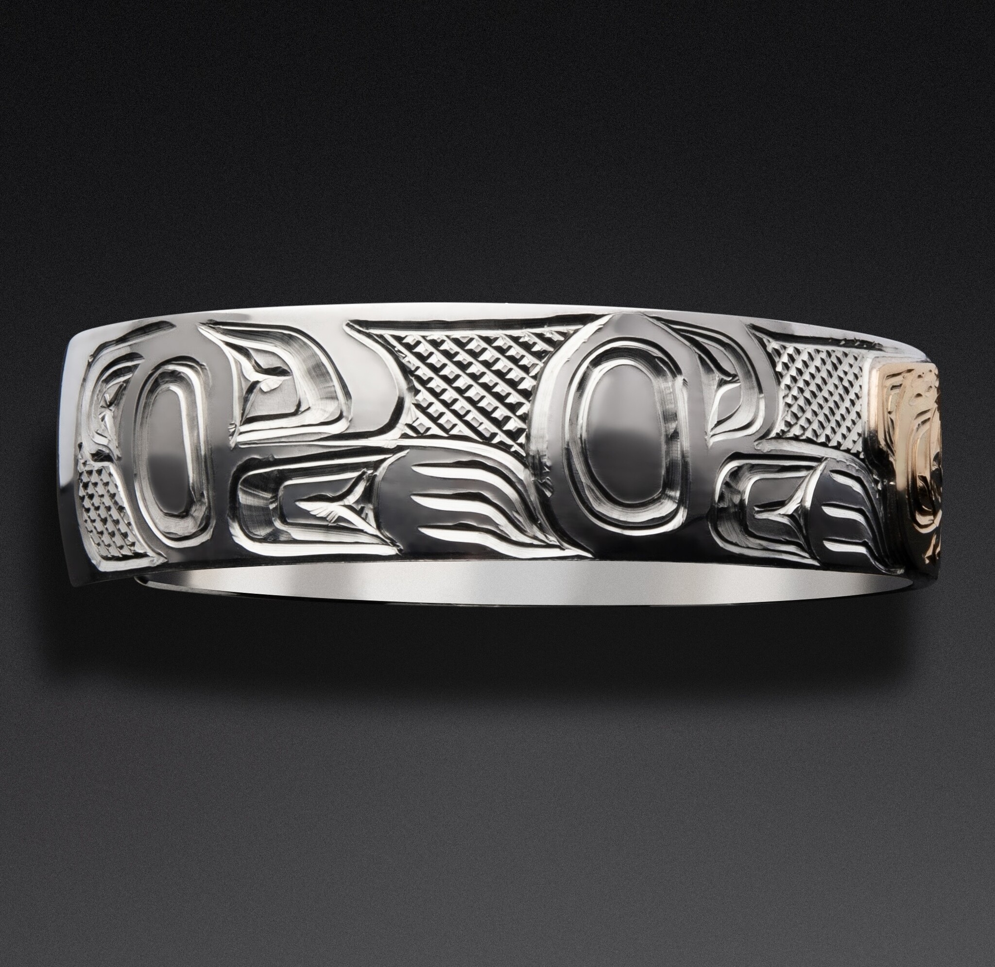 1/2" Gold / Silver Bear Bracelet