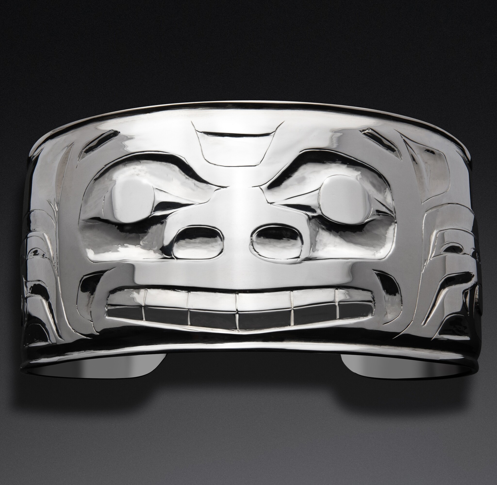 1 1/2" Haida Bear Bracelet by Alvin Adkins