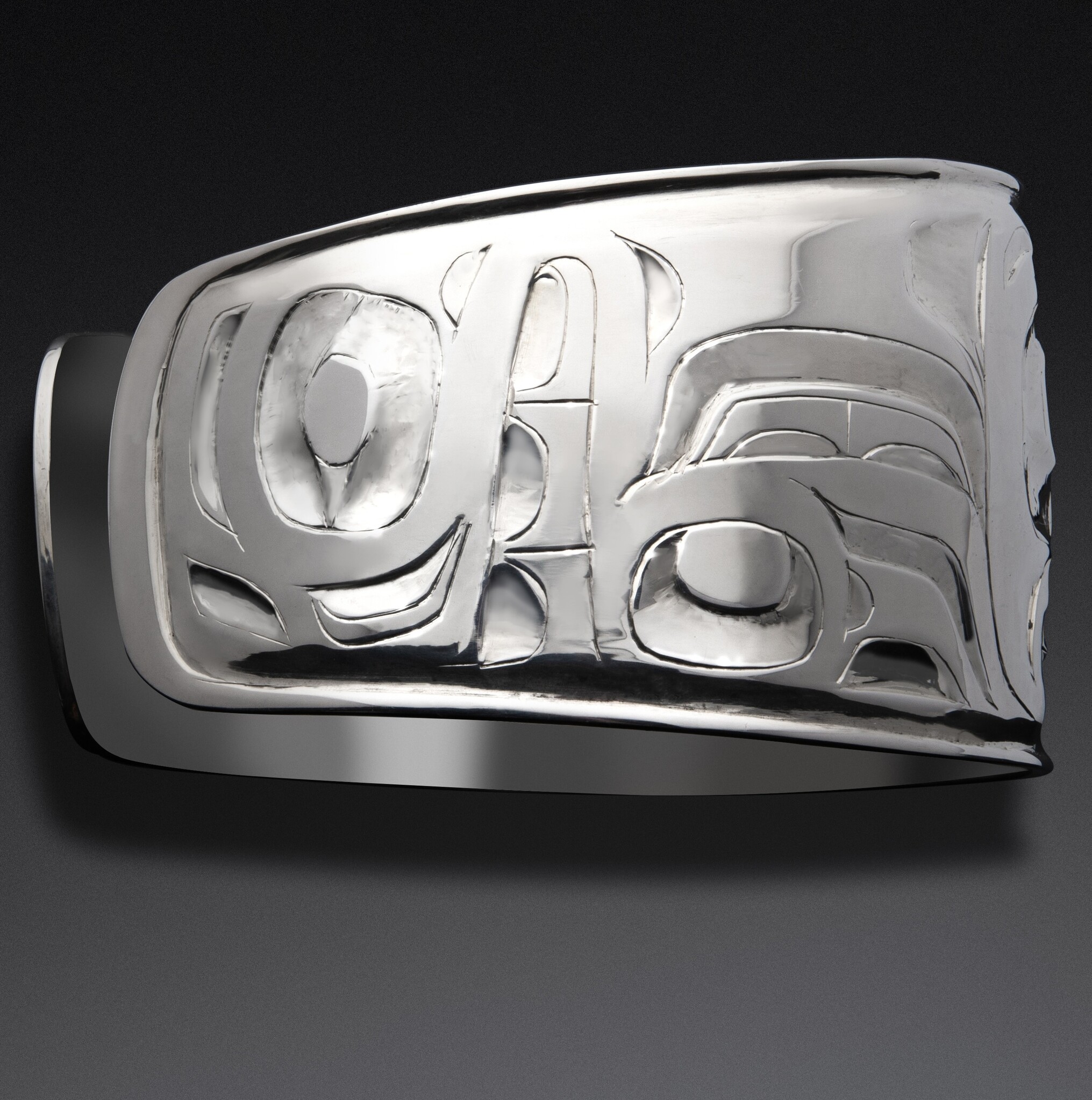 1 1/2" Haida Bear Bracelet by Alvin Adkins